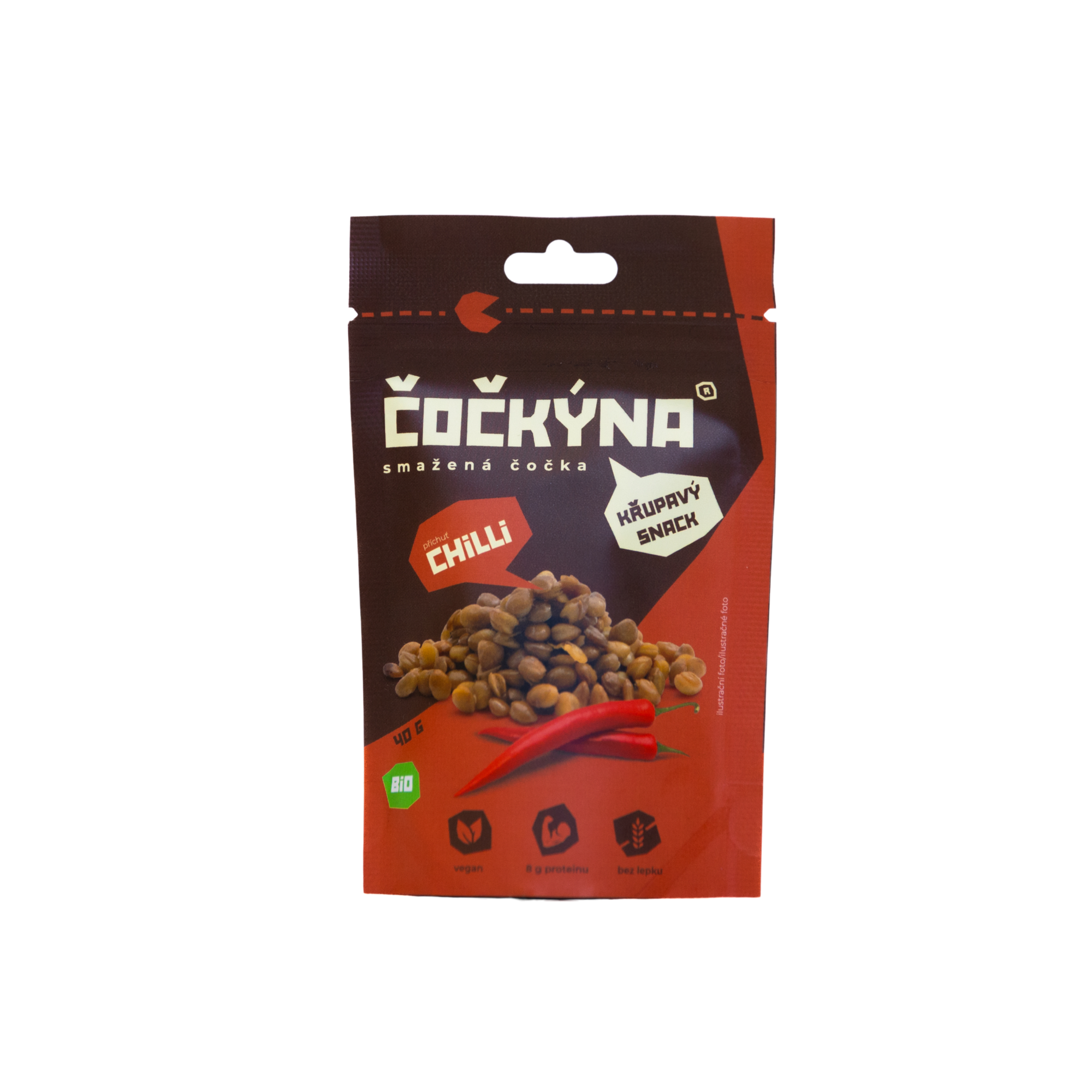 Křupavá Čočka - Chilli BIO - 40 g
