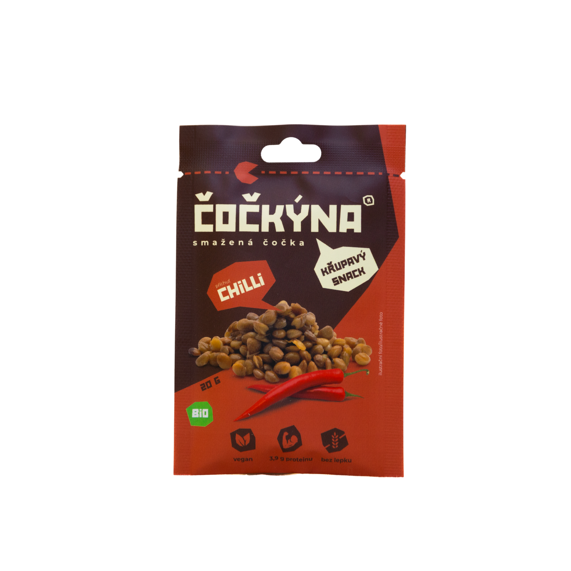 Křupavá Čočka - Chilli BIO - 20 g
